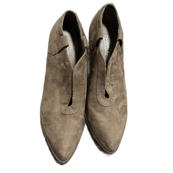 Women’s Fall Charles by Charles David Taupe Ozzy Western Heeled Bootie Size 10 - Picture 2 of 5